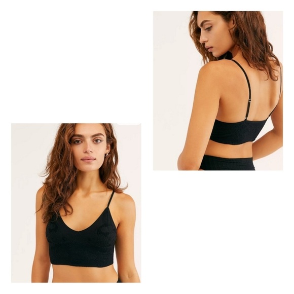 Free People Other - Free People Black Candy Seamless Bra